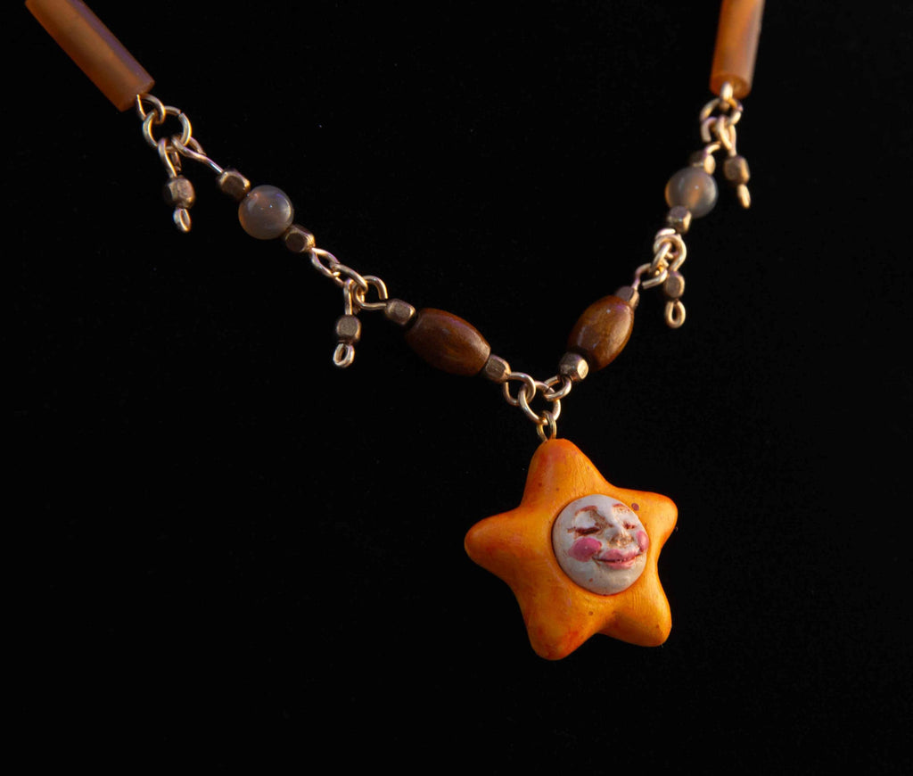 Long 20" Starface Charm Necklace