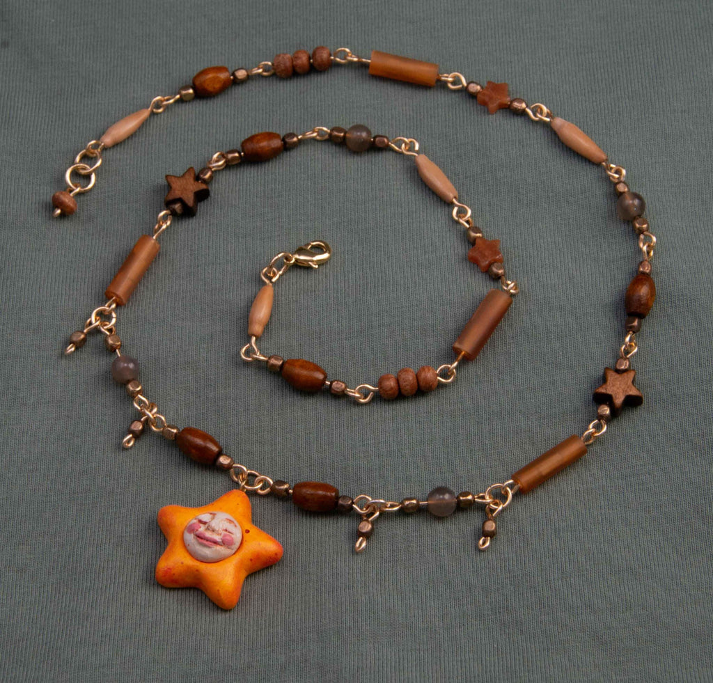 Long 20" Starface Charm Necklace